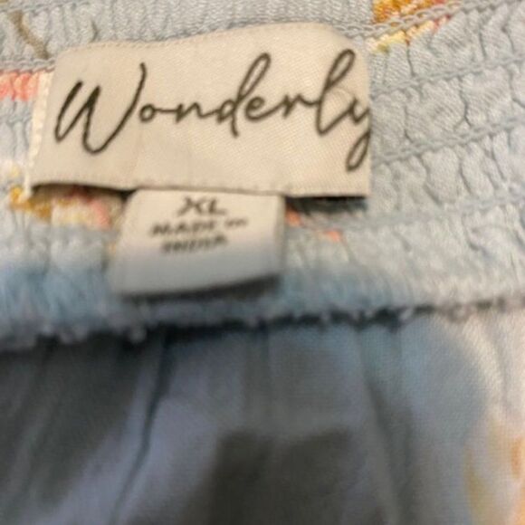 Wonderly Blue Tulip Floral button front midi skirt, size XL - Picture 4 of 4